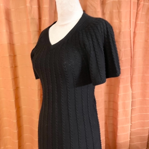 Dress-Black knit, sweater dress, cotton blend, Style & Co. Petite Small - Picture 8 of 11